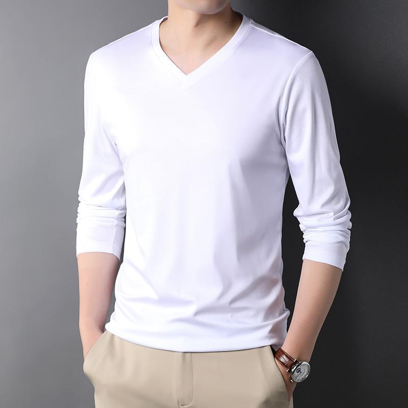 Stylish 2023 V-Neck Long Sleev - Undershirt Crew Neck ulasan dan harga