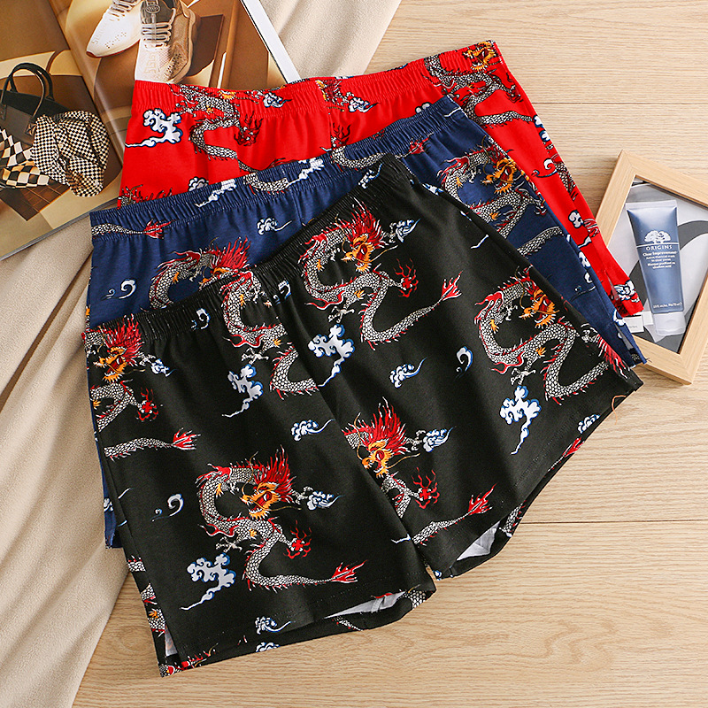 Dragon Print Men Breathable Co - Boxer Brief Pack Cotton ulasan dan harga
