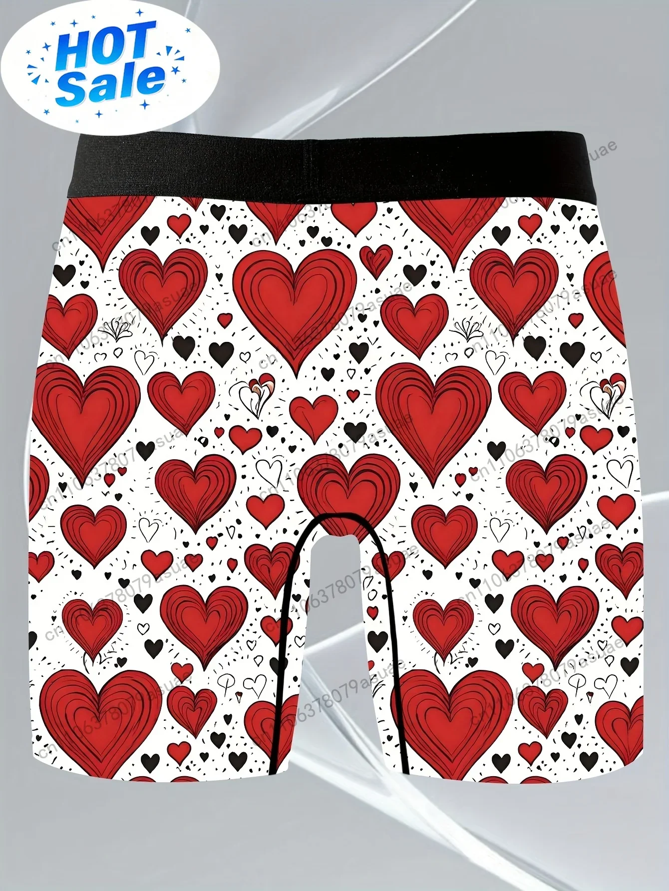 1pc Men'S Heart Print Boxer Br - Quick Dry Underwear ulasan dan harga