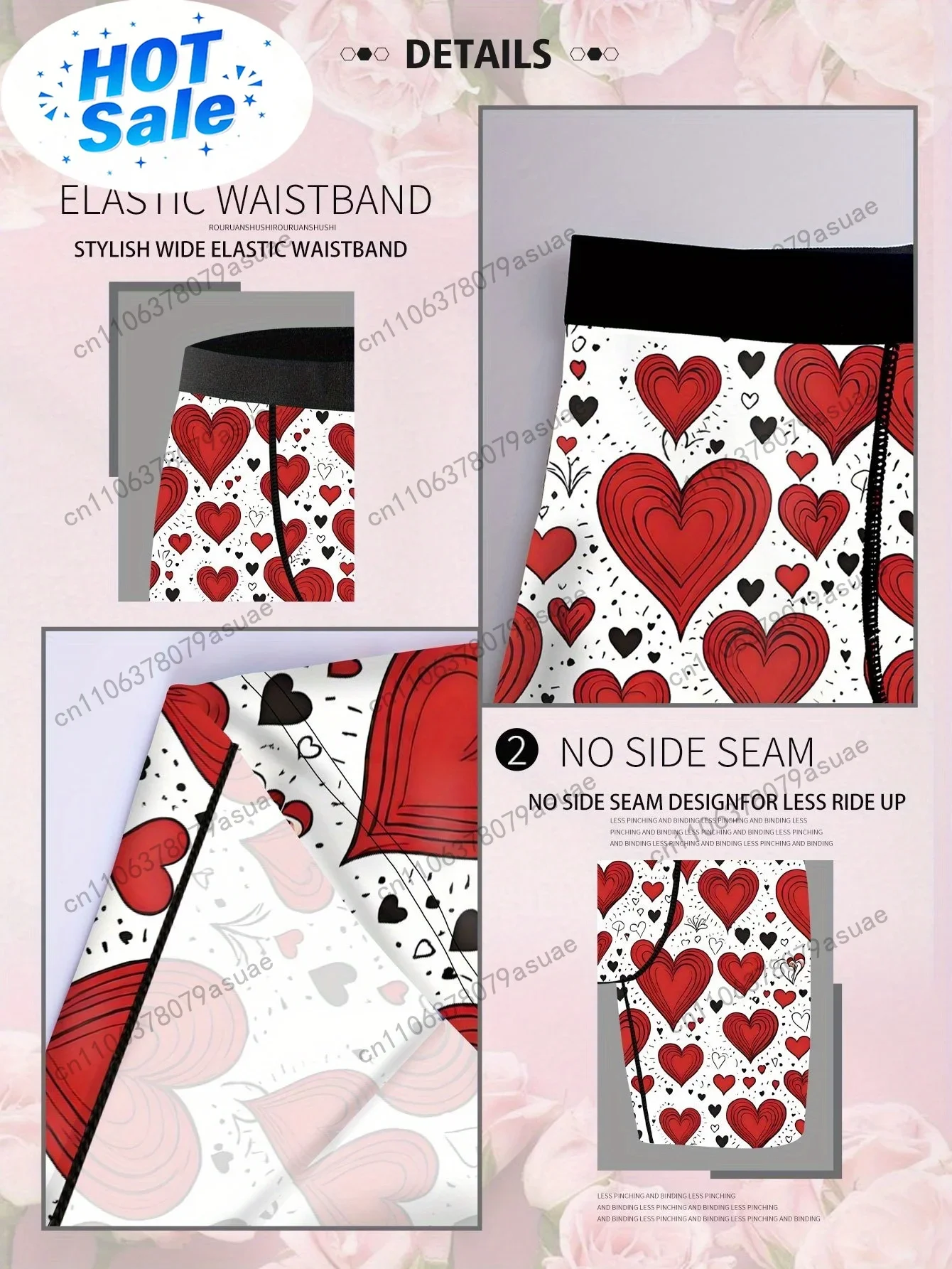 1pc Men'S Heart Print Boxer Br - Quick Dry Underwear ulasan dan harga